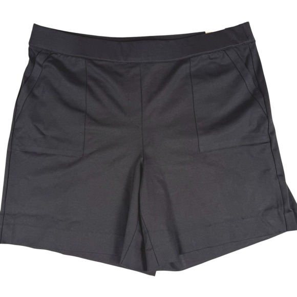 LANE BRYANT Pull-On Ponte‎ Wide Leg Trouser Shorts NWT - Size 22 - Black - Picture 1 of 8